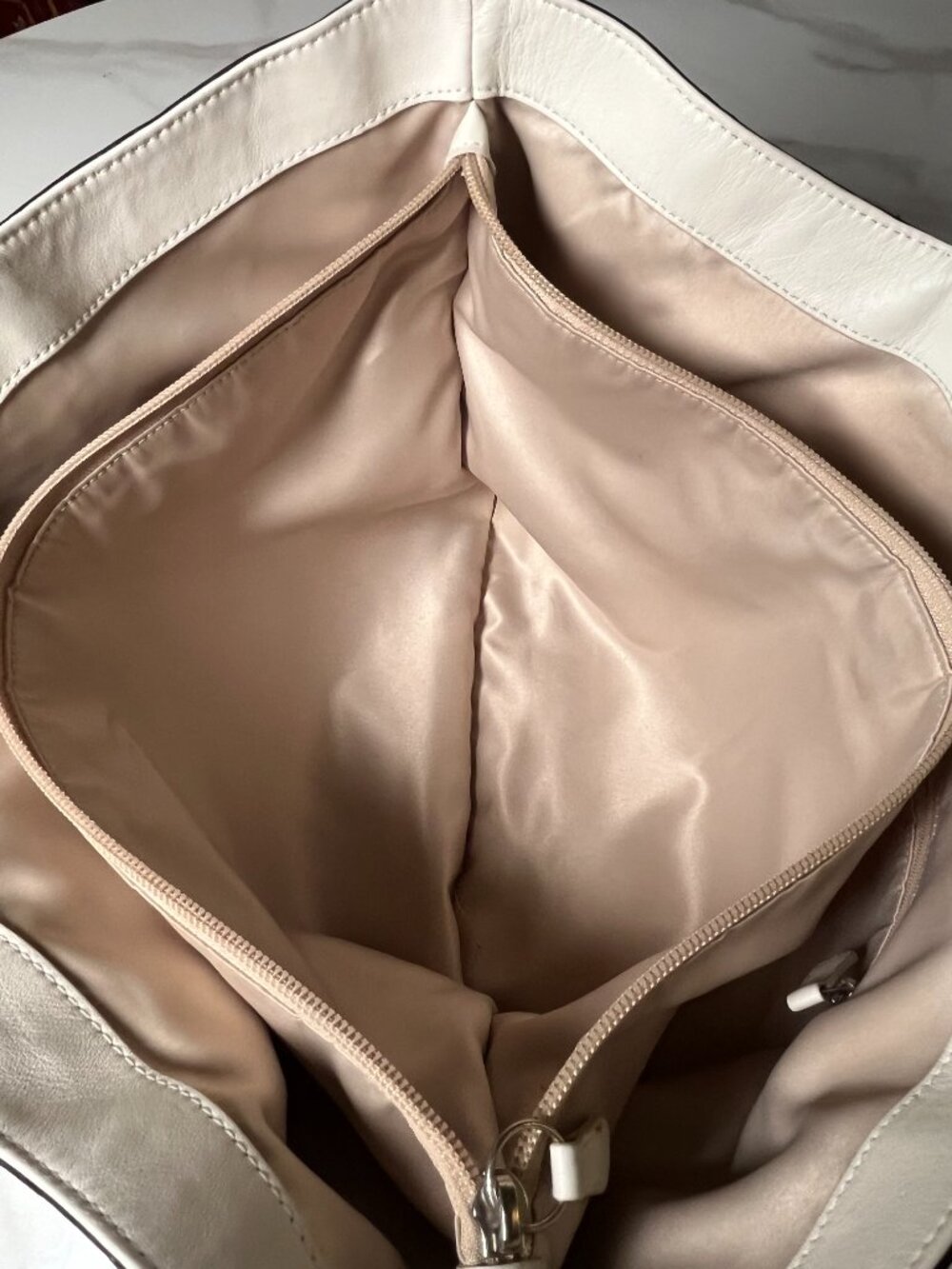 Coach Ivory Leather Op Art Perforated Tote Bag F16598 - Picture 14 of 15